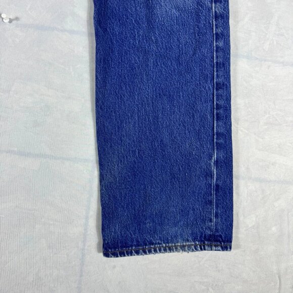Levi's 501 Mens Straight Leg Jeans Blue Denim Faded 5-Pocket Outdoor Size 36x29 - Picture 12 of 16